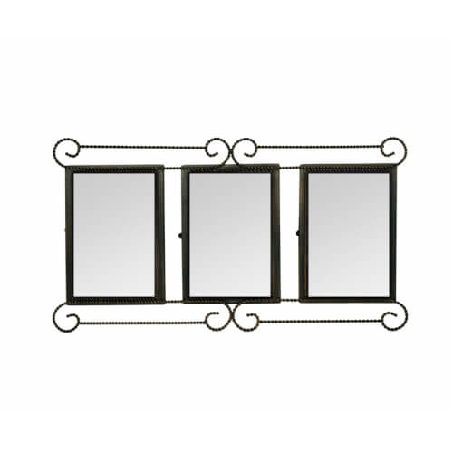 Trostruki metalni okvir boje mesinga 34 x 21 cm Sublimacijski termo transfer