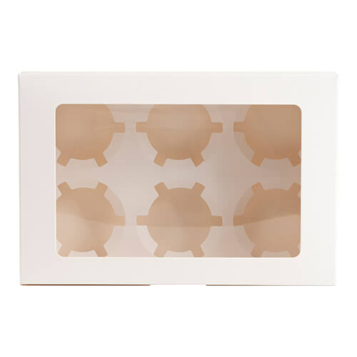 Okrasna škatla z okencem za 6 bombonov za sublimacijo - 23,8 x 15,8 x 7,5 cm