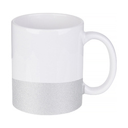 330 ml mug with a glitter strap for sublimation printing - silver