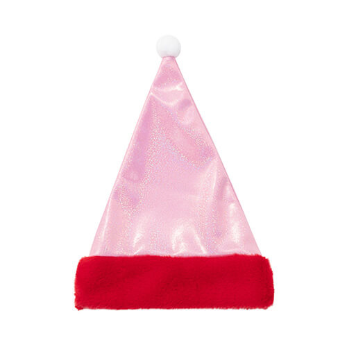 Klobúk z brokátu svätého Patrika. Santa Claus na sublimáciu - ružový