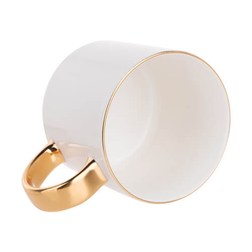 Mok 480 ml met gouden rand en handvat voor sublimatie