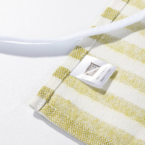 Tablier toile sublimation - crème à rayures vert clair