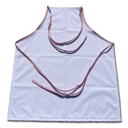 Prémiová kuchynská zástera s červeným pruhovaným lemovaním Sublimačný termotransfer