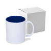 Cană ECO 330 ml cu interior albastru marin cu cutie de carton Transfer termic prin sublimare