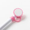 Silicone straw cap Ø 0,8 cm for sublimation - pink flower 