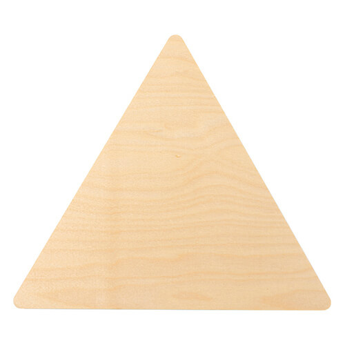 Triangular plywood photo frame for sublimation - 17.8 x 20.3 cm