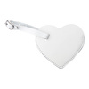 Etiquette bagage en cuir pour sublimation - coeur blanc