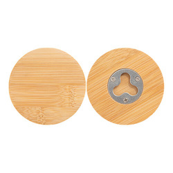 Bamboo round bottle opener ∅ 8 cm for sublimation