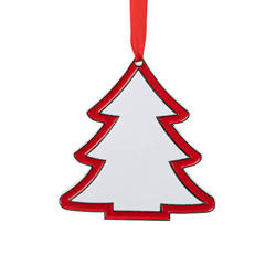 Pendentif sapin de Noël en métal pour sublimation - Sapin de Noël