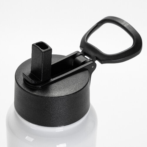 Ruostumattomasta teräksestä valmistettu pullo / kuppi 500 ml 2 in 1 sublimaatiota varten - valkoinen