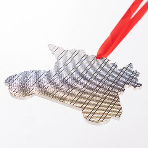 Pendentif sapin de Noël en métal pour sublimation - auto