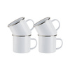 Lot de 4 mugs émaillés 360 ml à imprimer