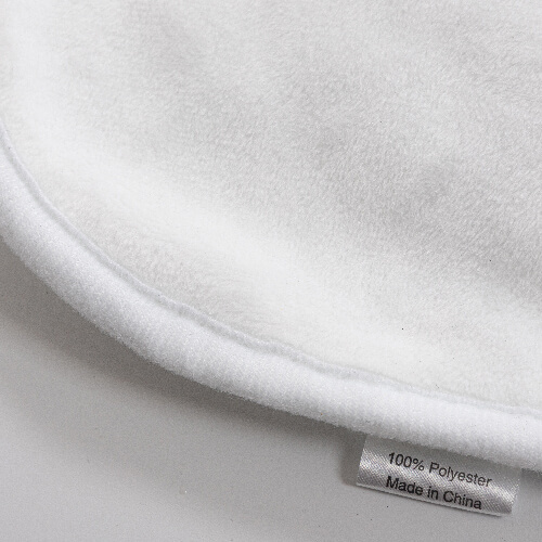 Couverture en microfibre et polaire arctique avec capuche pour sublimation - blanc