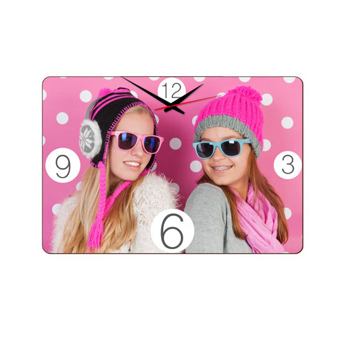 Horizontalni MDF zidni sat 40 x 28 cm Sublimacijski termo transfer