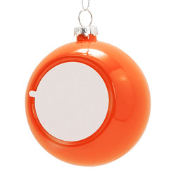 Juletræskugle Ø 7,8 cm til sublimering - blank orange