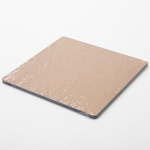 Fiberskiva för sublimering 20 x 20 x 0,3 cm - 2 st. - ljusbrun rygg