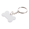 A plastic key ring with a chain for sublimation - bone