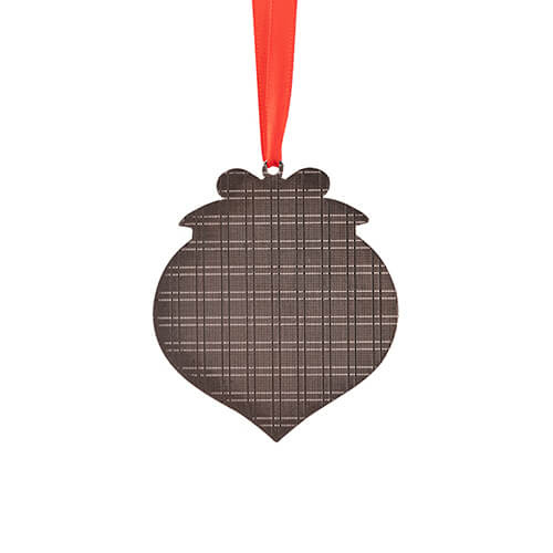 Metal Christmas tree pendant for sublimation - oval