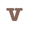 Decorative MDF letter - 10 cm V - Sublimation Transfer