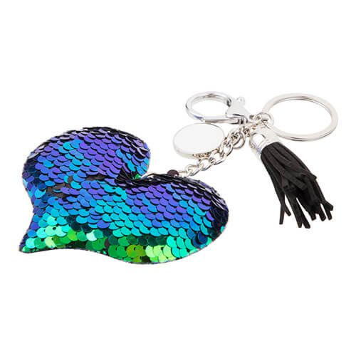 Keychain for sublimation keys - green heart