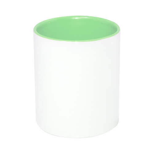 Ceramic pen container with light green interior for sublimation printing