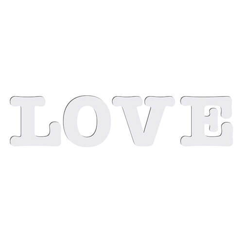 Dekoračné písmená MDF na sublimáciu 18 cm LOVE