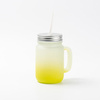Mason Jar mok van matglas voor sublimatie - limoen groen verloop