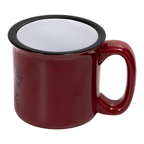 Keramische geëmailleerde mok 400 ml voor sublimatie - rood