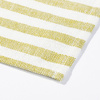 Saltea de masă din in 45 x 40 cm crem cu dungi verde deschis pentru sublimare