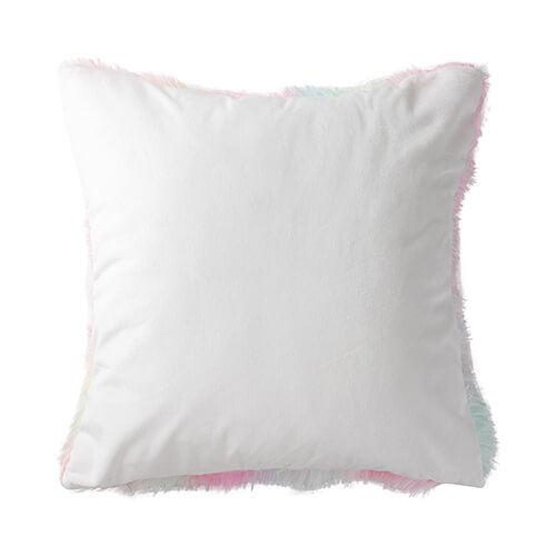 Colorful pillowcase 45 x 45 cm in long-haired fleece and microfiber for sublimation