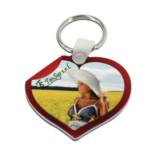 Kulcstartó - szív - szublimációs hőátvitel