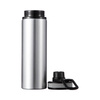 850 ml silver aluminum water bottle with a screw cap with a grey insert for sublimation