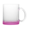330 ml glass mug for sublimation - with a purple bottom