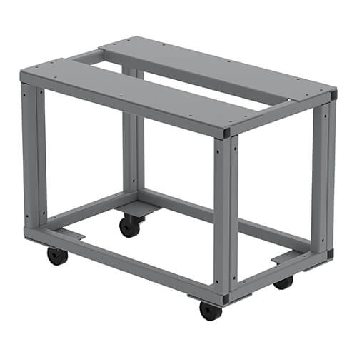 Universal stand for two-station heat press on wheels