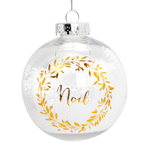 Christmas tree bauble Ø 8 cm for sublimation - transparent - Noel