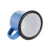 Mug émaillé 100 ml bleu avec bords noirs Sublimation Transfert Thermique