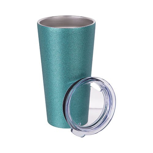 Thermal tumbler 480 ml for sublimation - blue glitter