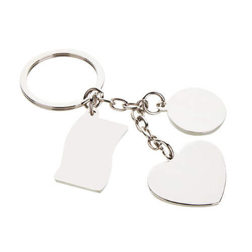 Keychain - heart, circle, flag - for sublimation printing