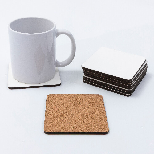 Vierkant mokkussen van MDF 9 x 9 cm voor sublimatie