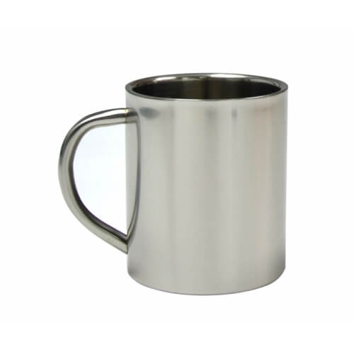 Mug 300 ml en acier inoxydable Sublimation Transfert Thermique - argenté