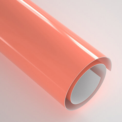 Zelfklevende folie 30,5 x 30,5 cm - 20 vellen - Glanzend Licht Koraal