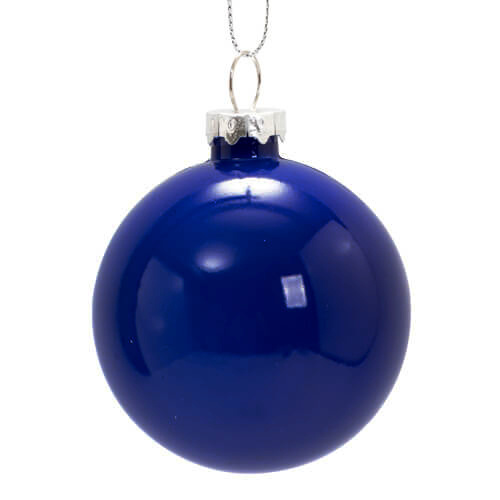 Boule de Noël Ø 6 cm pour sublimation - bleu brillant