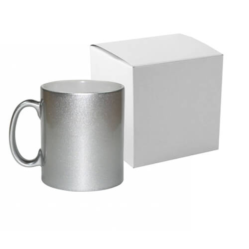 Metalen mok 300 ml zilver met een kartonnen doos Sublimatie Thermal Transfer