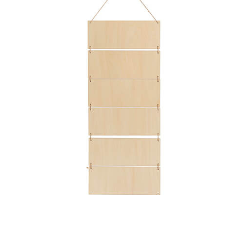Six rectangular plywood hanging frames for sublimation