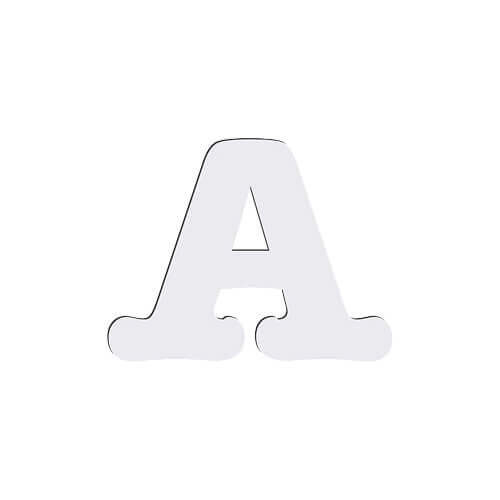 Okrasna črka iz MDF za sublimacijo 10 cm A