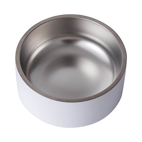Stainless steel dog bowl 960 ml for sublimation - white