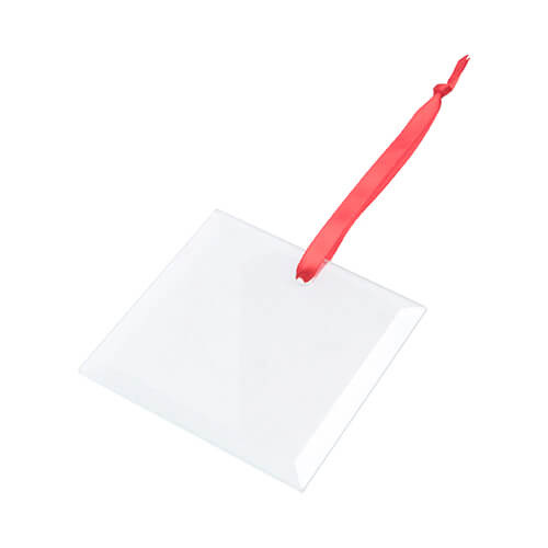 Etichetă de sticlă pentru sublimare pentru pomul de Crăciun - pătrat mic