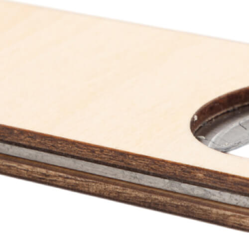 Stainless steel and wood bottle opener for sublimation