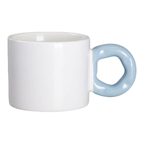 Taza 280 ml con asa en forma de donut para sublimación - azul