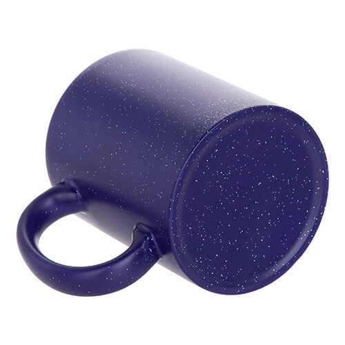 Toverbeker 330 ml blauw, mat met glitter voor sublimatie, met kartonnen doosje